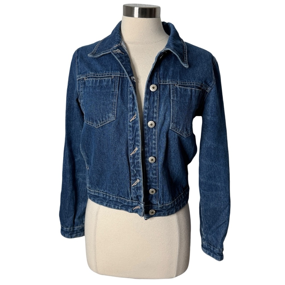 Vintage Xhilaration Y2K Jean Jacket Medium Wash Denim Womens Size Small